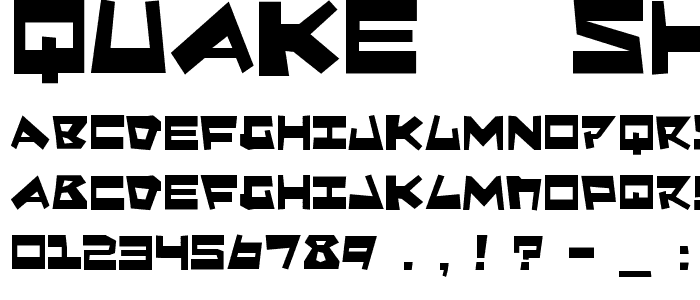 Quake & Shake font
